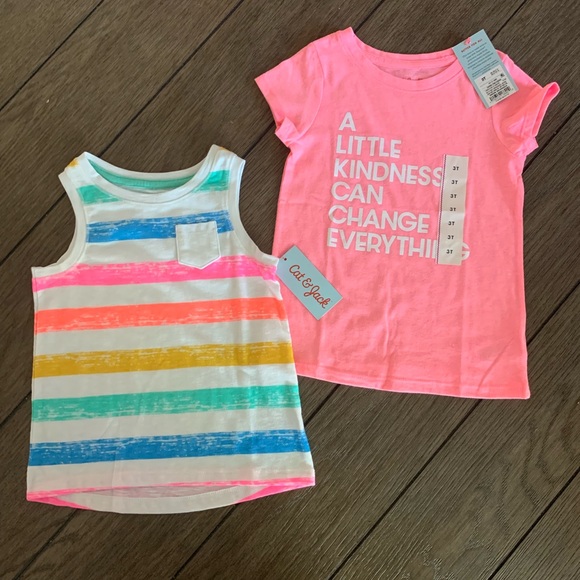 Cat & Jack Other - BNWT Cat & Jack Rainbow Neon Top Lot